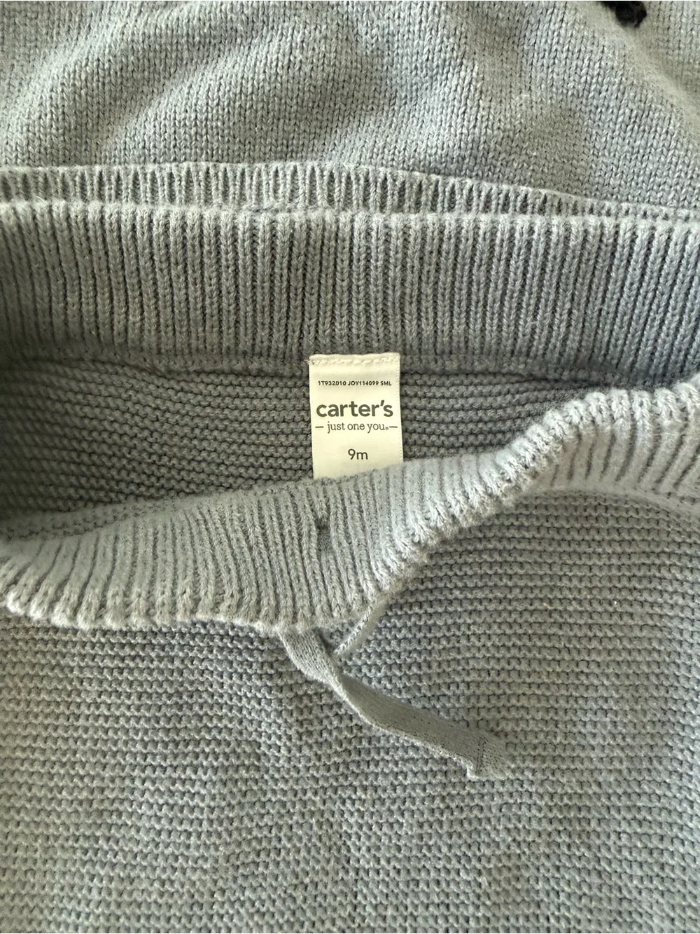 Carter's Light Gray Knit Baby Sweater Set